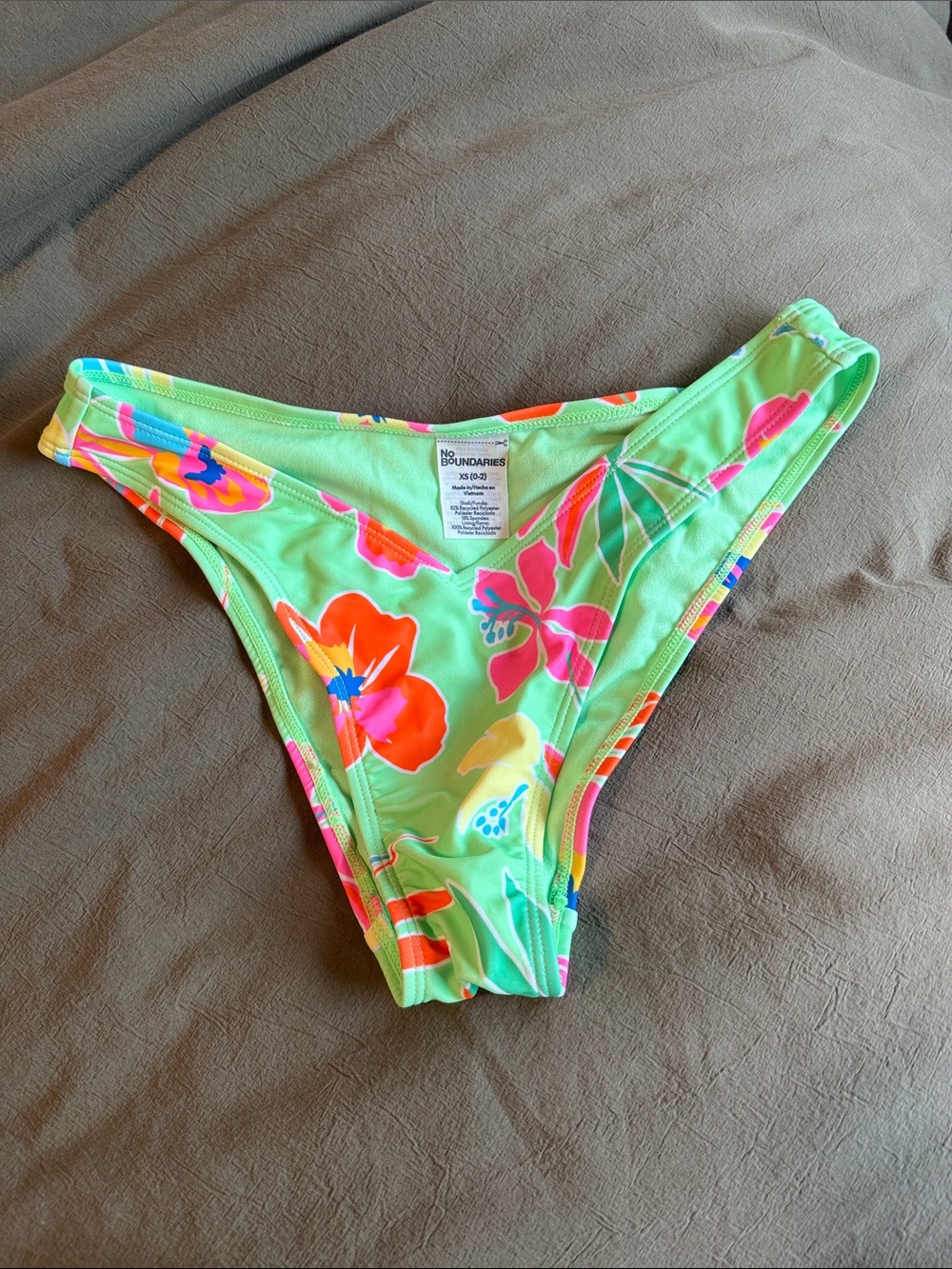 No Boundaries Mint Green Floral Bikini Bottoms